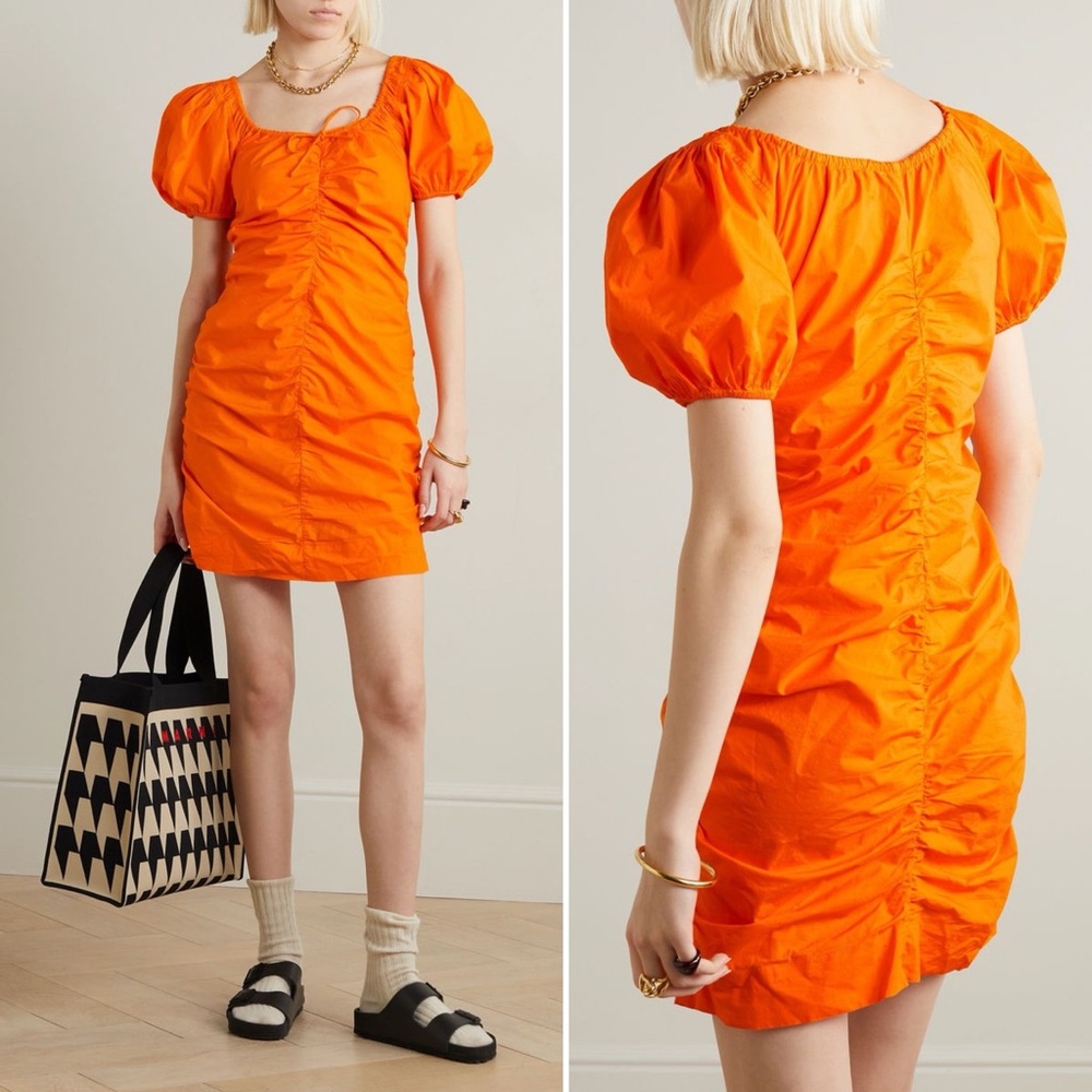 Ganni Orange Mini Dress